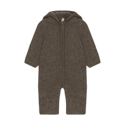 Merino Overall Pram Suit Ears Brown Melange