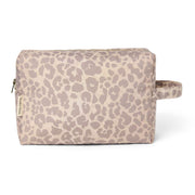 Puffy Toiletry Bag Beige Leopard