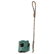 Pet collar and leash, dark mint