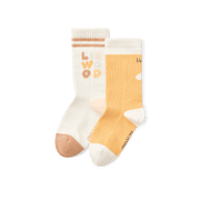 2-pack socks Annette Light Apricot / Cream