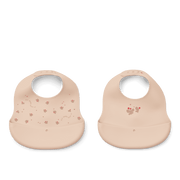 2-Pack Ember Silicone Bibs Mini Butterfly / Apple Blossom