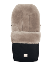 Sheepskin Footmuff Puffmuff Black Toast