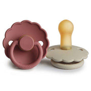 2-pack latex pacifier Daisy Cream/Powder Blush