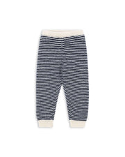 Berle knitted trousers Ensign Blue/ Buttercream