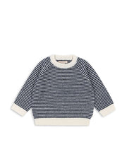 Berle knitted sweater Ensign Blue/ Buttercream
