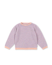 Berle knitted sweater with puff sleeves Purple / Pink Delphine