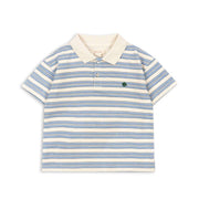 Spotted Polo Shirt Striped Sky Blue