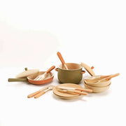 Herbal wooden dinnerware set