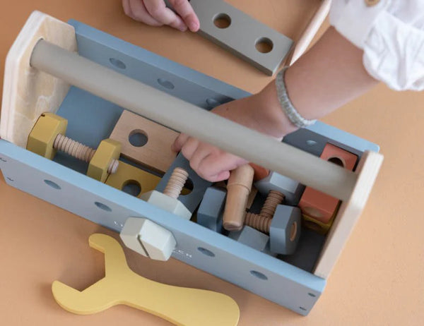 FSC wooden toy toolbox 