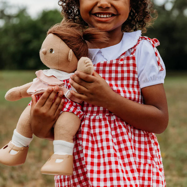 Dinkum Doll Dress Set Cherry Gingham