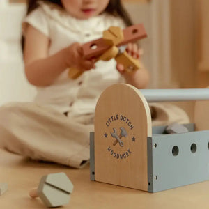 Little Dutch Werkzeugkasten offen mit eingeräumtem Spielwerkzeug