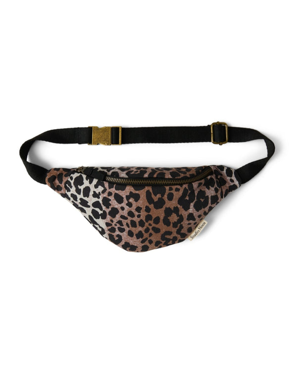 Soft Cotton Mini Belt Bag Hazel Leopard