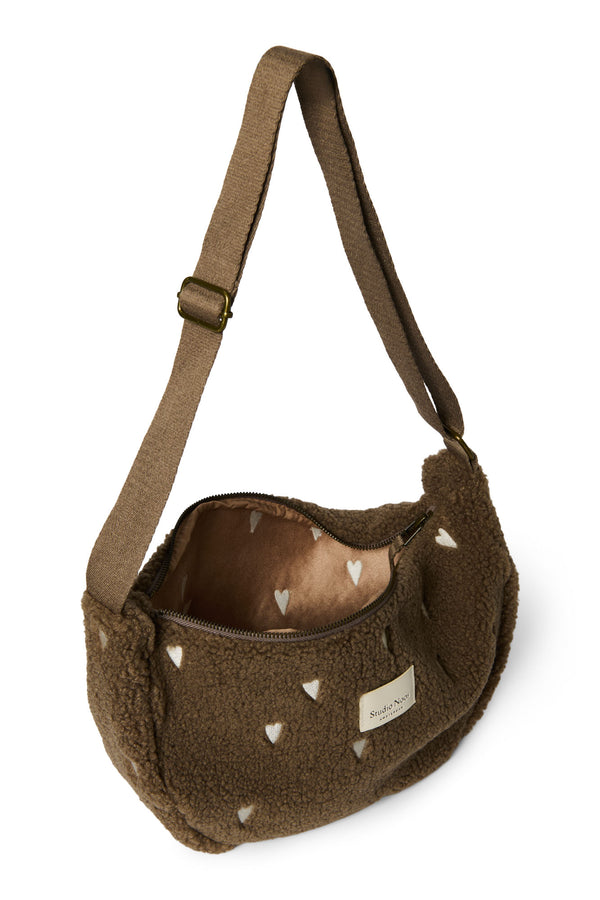 Brown Teddy Hearts fanny pack for adults