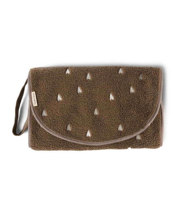 Brown Teddy Hearts changing mat