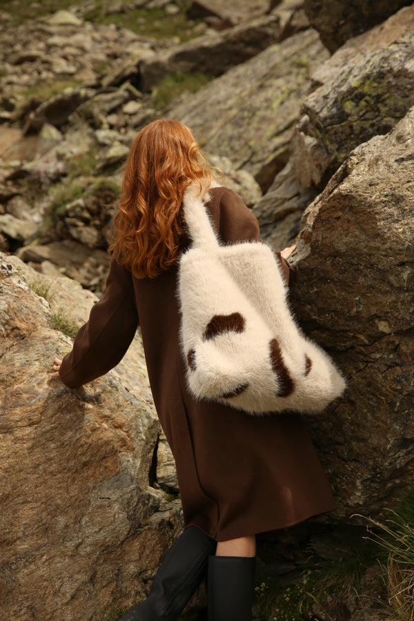 Faux Fur Mom Bag Holy Cow