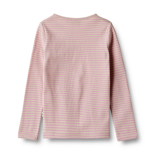 Long sleeve shirt Britt Pink Lilac Stripes