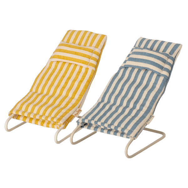 Set de 2 chaises de plage souris