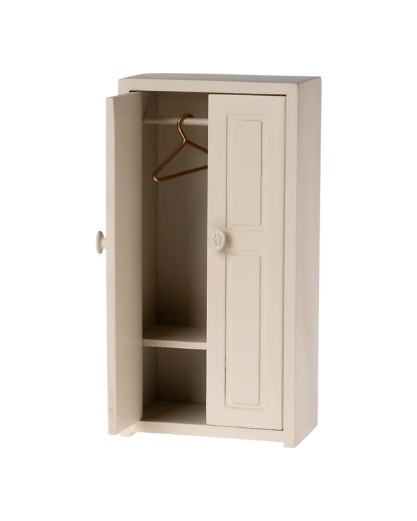 Holz Kleiderschrank Maus Cream