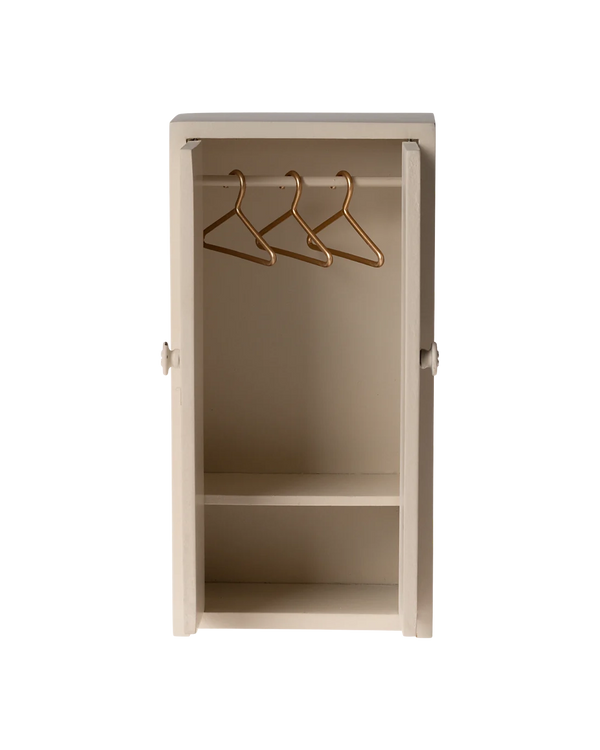 Holz Kleiderschrank Maus Cream