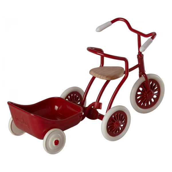 Maileg Dreirad-Anhänger Maus Rot | Puppenhaus-Zubehör | Beluga Kids