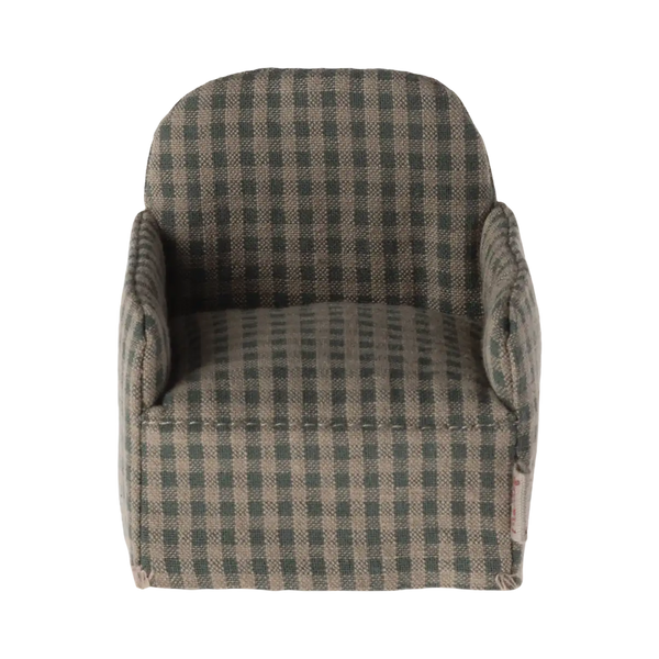 Mouse Armchair Checkered Green