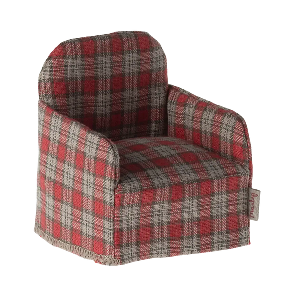 Armchair Mouse Checkered Red