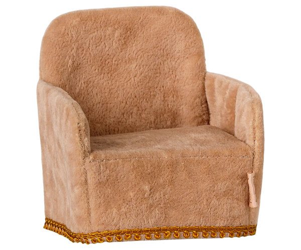 Fauteuil en velours Maus Powder