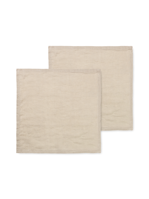 2-Pack Linen Napkins Natural