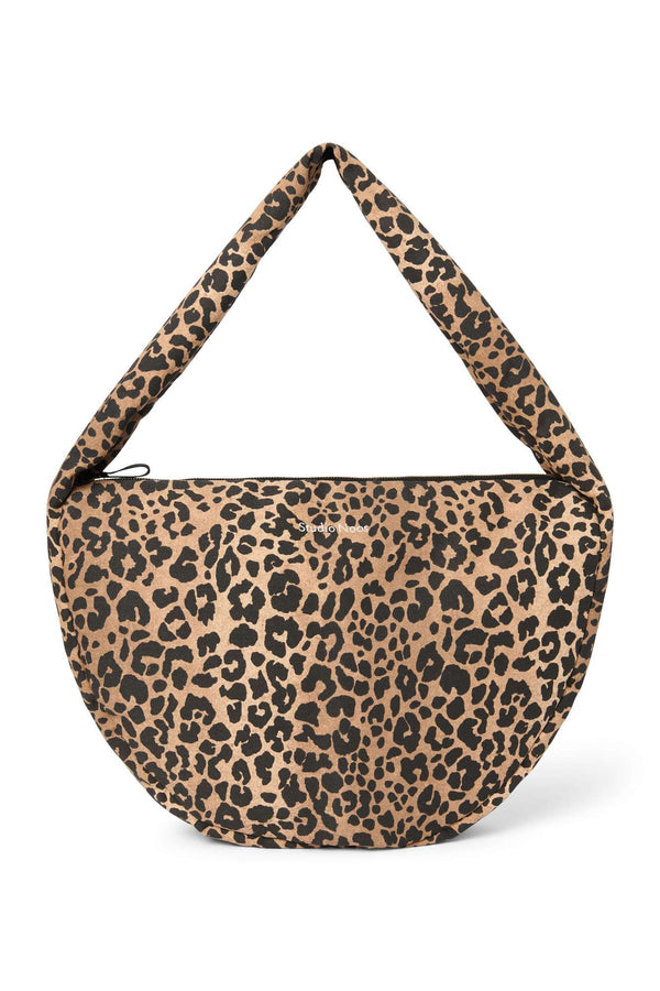 Studio Noos Cotton Cross Body Bag Brown Leopard aus Baumwolle