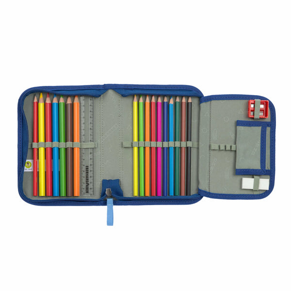 School Bag Set Slim 7-piece Unique Dark Blue