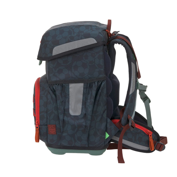 School Bag Set Light 6-piece Unique Football Dark Blue