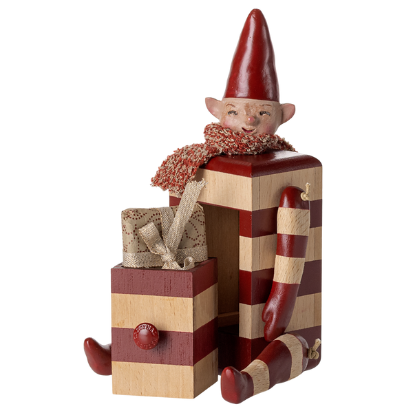 Elf with drawer red 