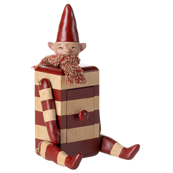 Elf with drawer red 