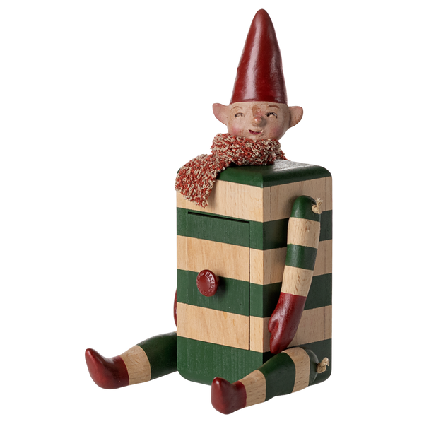 Elf with drawer green 