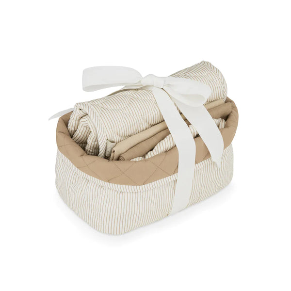Baby gift set Classic Stripes Camel