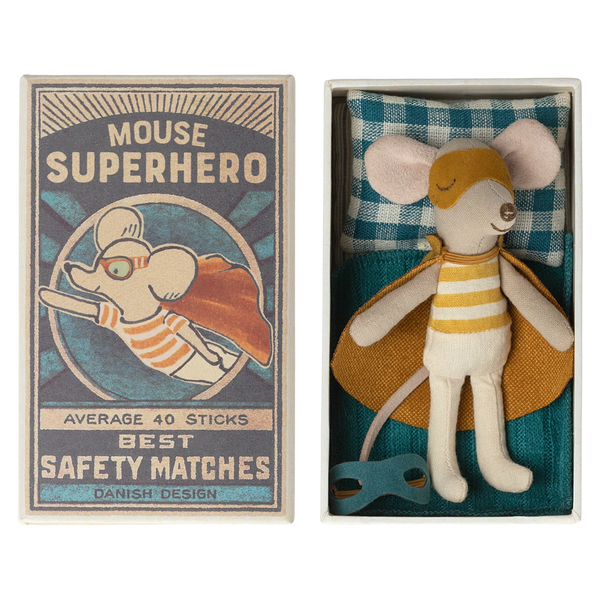 Superhero Mouse Little Brother in Matchbox 