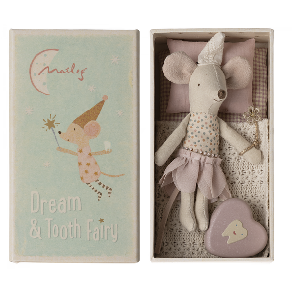 Tooth Fairy Mouse in Matchbox Lavender