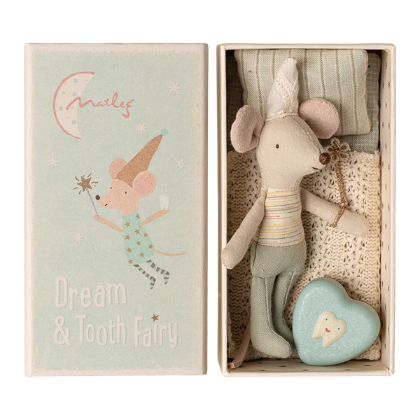 Zahnfee Maus in Streichholzschachtel Kleiner Bruder