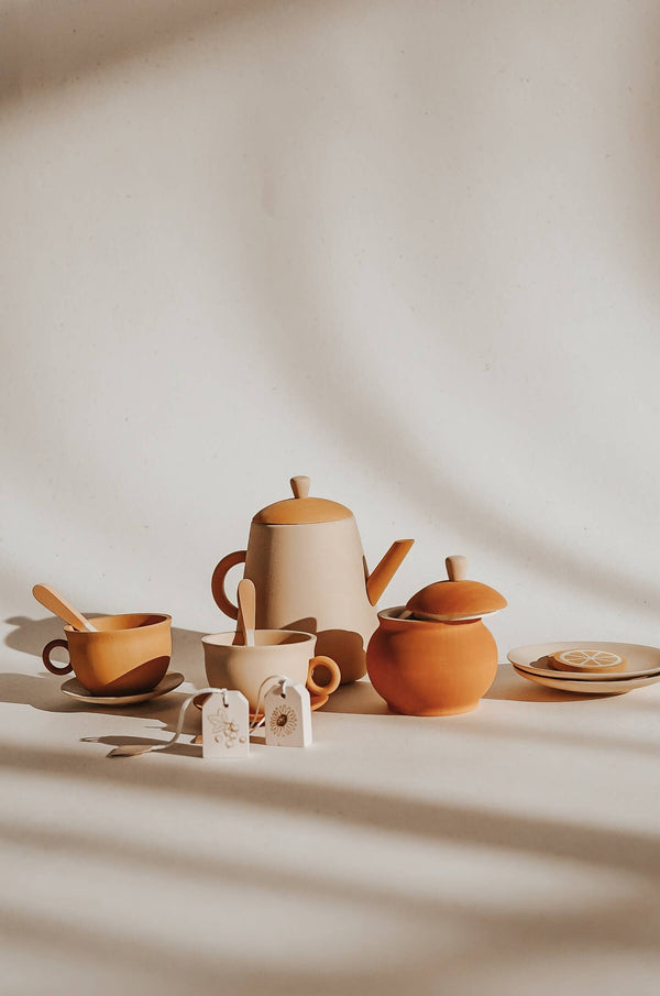 Wooden Citrus Tea Set