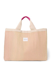 Poplin Striped Beach Bag Butter Yellow