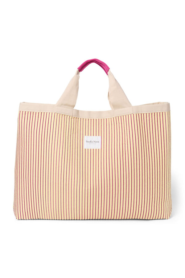 Poplin Striped Beach Bag Butter Yellow