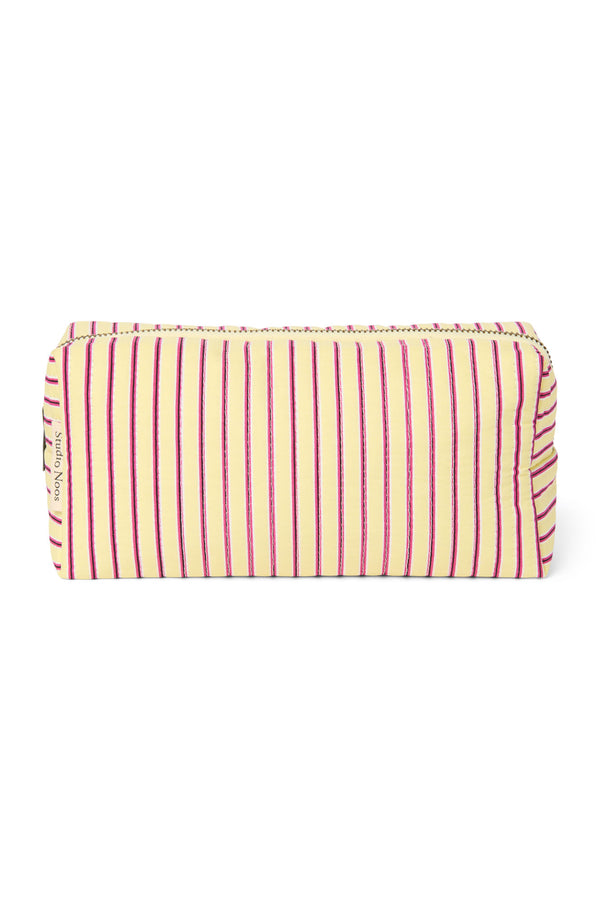 Poplin Striped Toiletry Bag Butter Yellow