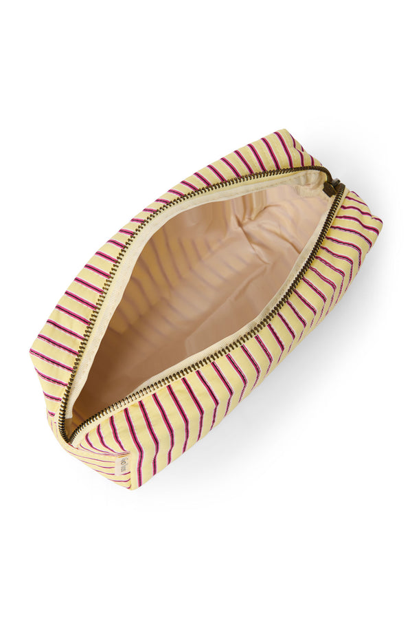 Poplin Striped Toiletry Bag Butter Yellow