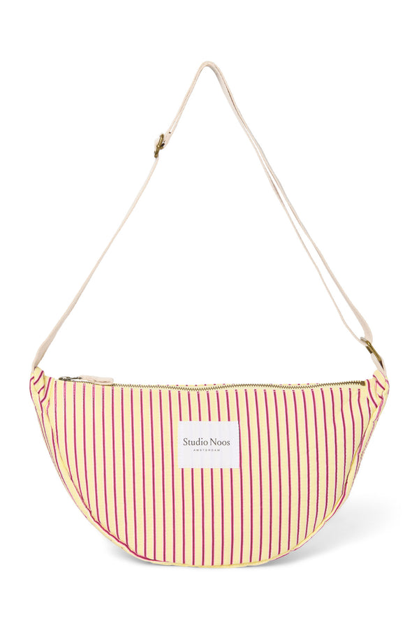 Poplin Striped Belt Bag for Adults Butter Yellow
