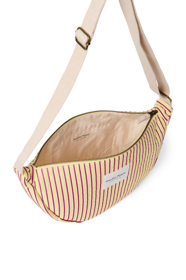 Poplin Striped Belt Bag for Adults Butter Yellow