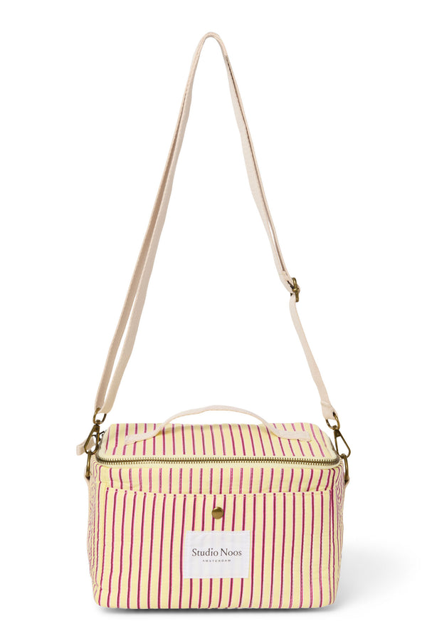 Poplin Striped Cooler Bag Butter Yellow