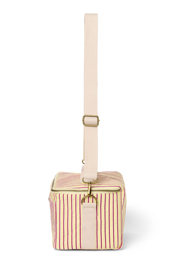 Poplin Striped Cooler Bag Butter Yellow