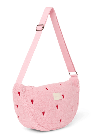 Studio Noos Teddy Gürteltasche Light Pink Hearts geöffnet