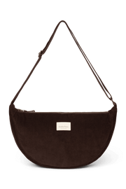 Rib Puffy Belt Bag for Adults Dark Brown