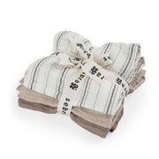 3-pack of muslin cloths Cream Stripe 